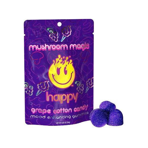 Grape Cotton Candy Happy Gummies Grape Cotton Candy Happy Gummies
